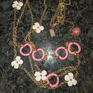 Beautiful Apple and Flower Vintage Lily Pulitzer Necklace